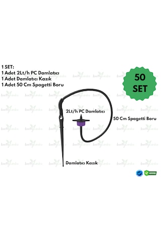 Lovemygarden Basınç Ayarlı Tekli Saksı Sulama Seti 2lt/h - 50adet Lovemygarden Basınç Ayarlı Tekli Saksı Sulama Seti 2lt/h - 50adet