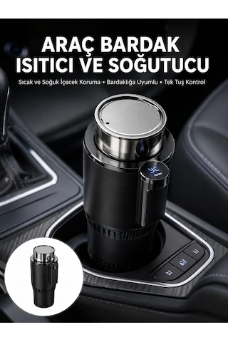 Mey İthalat Isıtma Soğutma Özellikli Araç Bardaklığı Çakmak Girişli Akıllı Yeni Nesil Çok Renkli