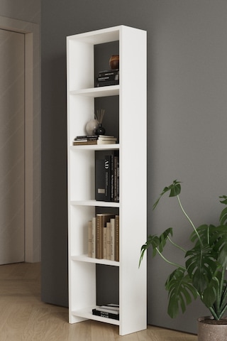 Classy 102asya 5 Raflı Tek Parça Kitaplık Beyaz