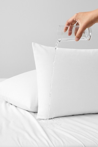 Yastık Alezi Seti Pamuklu Sıvı Geçirmez 2 Li Yastık Koruyucu Beyaz Beyaz