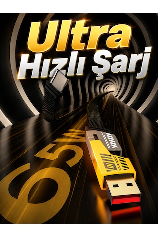 65w Hızlı Şarj Kablosu 4in1 - Araçta Kullanıma Uygun - Type-c To Usb - Type-c To Lightning 27w Pd Destekli - İphone Android Macbook Uyumlu
