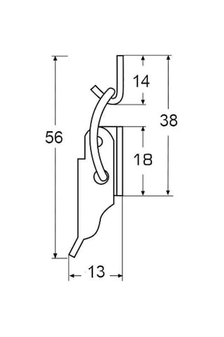 Paslanmaz Mandallı Kilit 56 MM