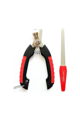 Doglife Küçük Irk Köpek Tırnak Makası Törpülü Kırmızı - Siyah 12 CM