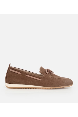 Hotiç Kadın Süet Deri Vizon Fiyonk Detaylı Günlük Loafer 01ayh320540a450 01ayh320540a450