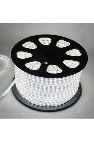 220v Hortum Led Şerit 5050 3 Çip 60 Led Beyaz
