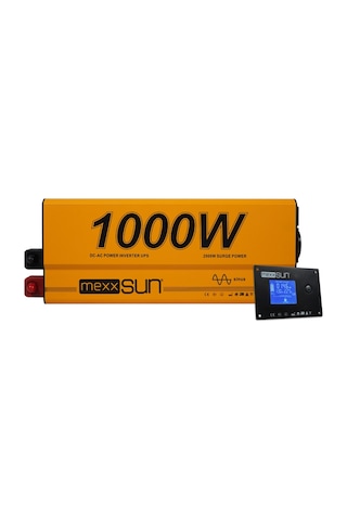 Mexxsun Tam Sinüs Şarjlı / Ekranlı 12v 1000w İnverter