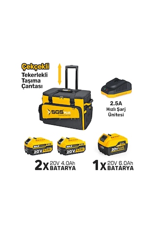 Sgs5452 Combo Set 7 Parça Şarjlı Matkap Hilti Taşlama Somun Sıkma Sunta Kesme Dekuğaj Testere