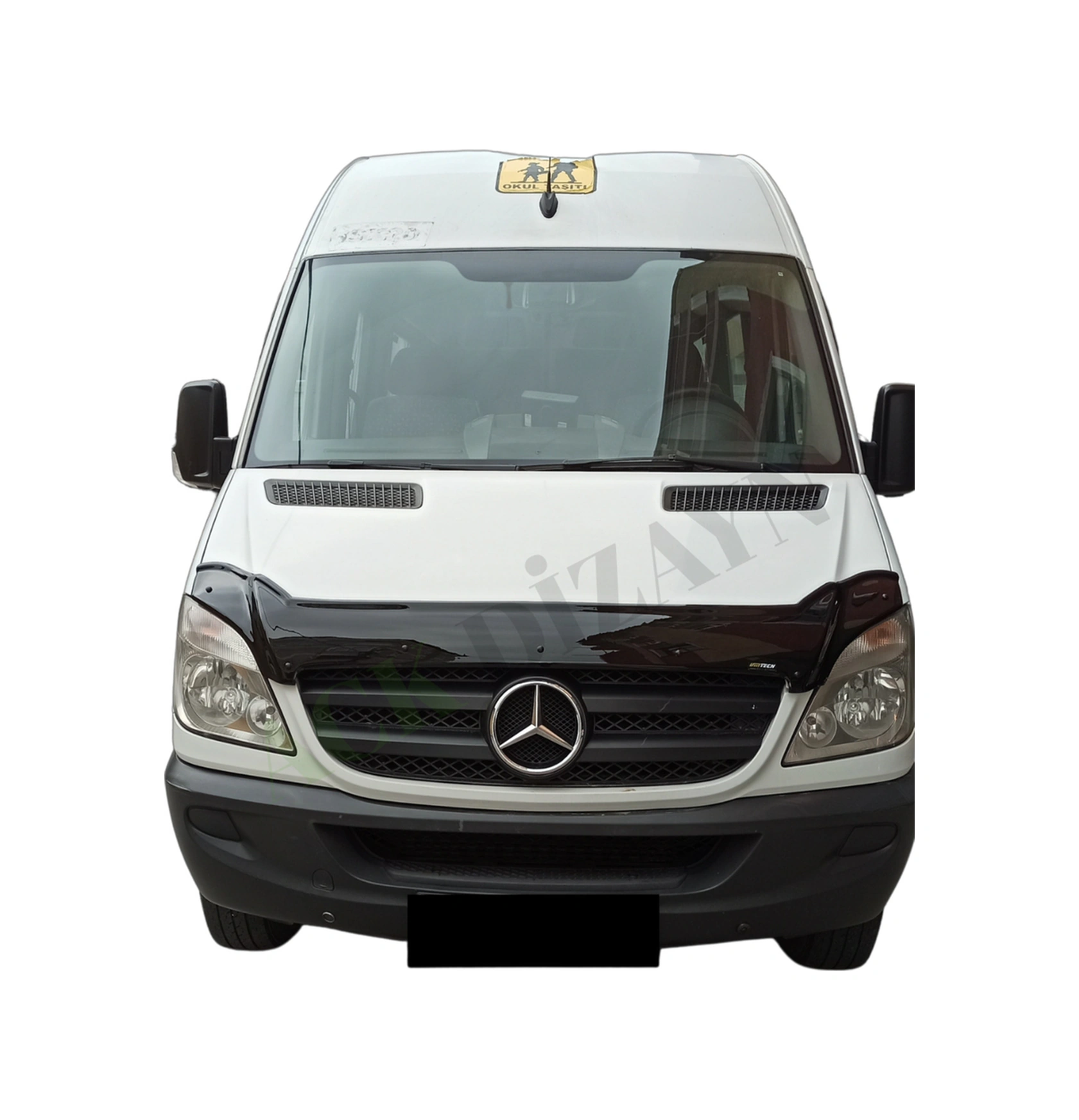 Mercedes Sprinter 2006-2013 Araca Özel Kaput Rüzgarlığı A+ Pianoblack 4mm