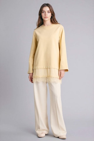 Defacto Regular Fıt Bisiklet Yaka Sweatshirt Tunik G9248ax26spyl252 Sarı-yl252