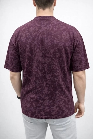 Vexor Erkek Premium Tişört Osy Yumuşak Dokulu Yıkamalı Oversize T-shirt - Bordo