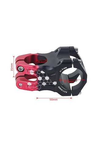Wake Alüminyum Gri / Mor 31.8 50mm Kısa Gidon Boğazı Mor