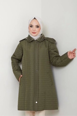 İçi Kürklü Kapüşonlu Mont / Haki - M0103 Haki