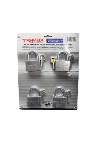 Trimax Master Çelik Asma Kilit 55 Mm 4'lü Set Mk2441