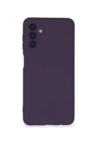 Samsung Uyumlu Galaxy A14 4g Kılıf Nano İçi Kadife Silikon - Mor Aklby-bsva58 standart