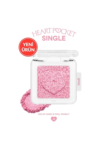 Peripera Heart Pocket Single G02 My Name İs Pink Sparkly G02