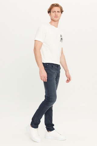 Lee Luke Slim Fit Dar Kesim Normal Bel Pamuklu Esnek İndigo Jean Denim Pantolon Mavi