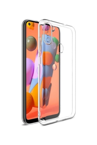 Samsung Uyumlu A11 Kilif Seffaf Silikon Kamera Korumali 3D Tipali 455824946