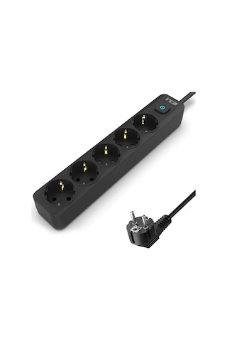 Inca Ipw-44sy3 4lü 3mt Siyah Yeşil Akım Korumalı Priz Standart