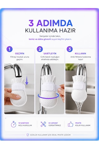 100 Adet Musluk Ucu Filtresi Pas, Tortu, Kum Ve Kir Tutucu Pratik Su Filtresi 1