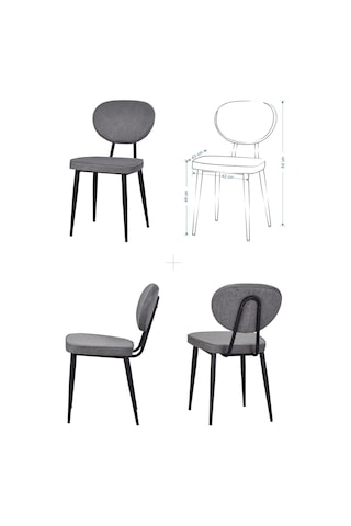 Vilinze Deniz Sandalye Argos Ahşap Mdf Sabit Mutfak Masası Takımı - 70x120 Cmtk-argos-70120-sb-deniz-kn01s-sigmagri Sigma Gri