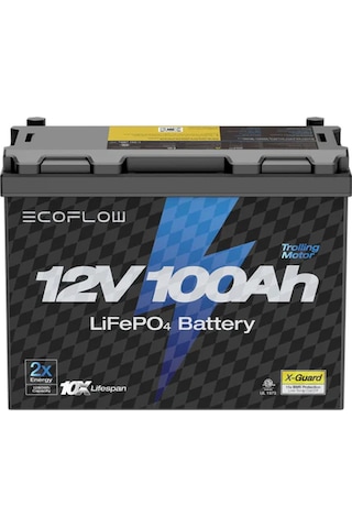 EcoFlow - Lityum 12V 100Ah Derin Döngülü Deniz Trolling Motor Aküsü