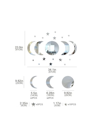 Gajeena Ramazan Bayramı Dekorasyonu: 20 Adet Yıldız Ve Ay Desenli Akrilik Duvar Sticker, Ev Ve Parti Dekoru İçin Festivite Dokusu