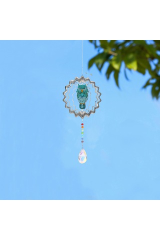 Yunboo Ev Dekorasyonu İçin Kendi Elinizle Yapabileceğiniz Yetenekli Pırıl Pırıl Yılanlı Melek Desenli Cam Çiçekli Çan