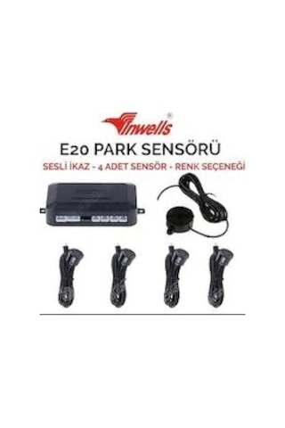 Inwells E20 Park Sensörü Uyarı Sesli - Ekransız Siyah