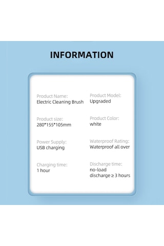 Springsun Ev Elektrikli Temizlik Fırçası Ipx7 Su Geçirmez 5 Fırça Başlı 800mah Pilli Çamaşır, Bulaşık, Araç Temizliği İçin Hızlı Ve Kolay
