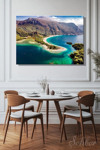 Muğla Fethiye Turkuaz Rengi Sularıyla Dünyaca Ünlü Olan Ölüdeniz Yatay Kanvas Tablo 4064