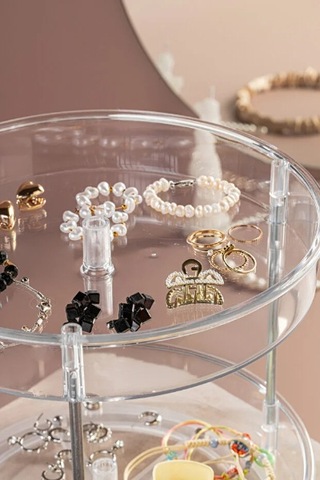 Çok Amaçlı Dönebilen 2 Katlı Organizer Şeffaf