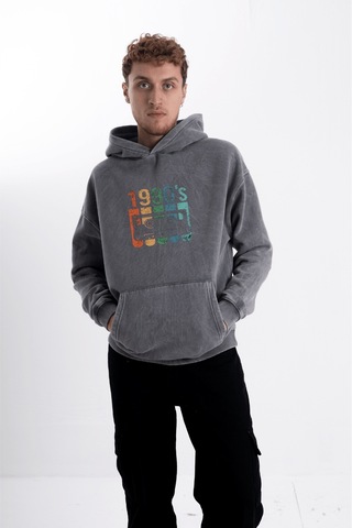 Unisex 90's Nostalji Kaset Kapşonlu Sweatshirt Çok Renkli