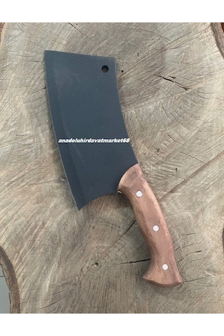Dmr Karbon Çelik Kasap Satırı Kamp Satırı Ağzı Dönmez Çelik Satır 33cm 5,6mm Siyah
