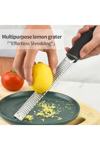 304 Paslanmaz Çelik Peynir Rendesi Çok İşlevli Çikolata Limon Tel Kesici Plastik Kaymaz Saplı Mutfak Aletleri Sarı