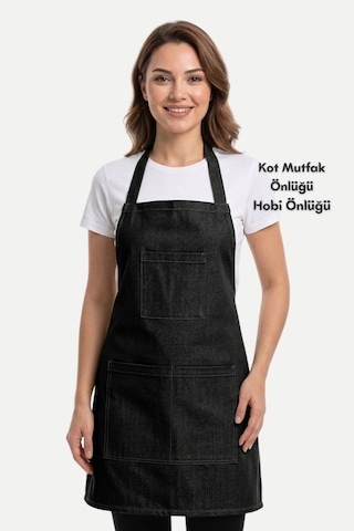 Kot Mutfak Önlüğü Siyah