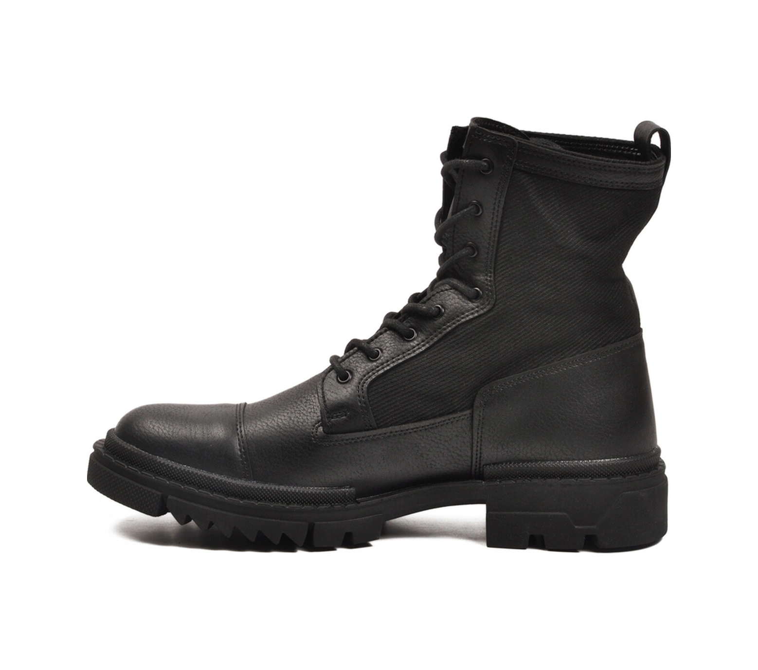 Siyah Bağcıklı Fermuarlı Polarlı Kaymaz Erkek Postal Bot 746 M Siyah