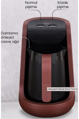 Abdullah Efendi Keyif E-220 Közde Pişirme Türk Kahve Makinesi