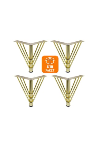 Mobilya Kanepe Koltuk Sehpa Puf Ünite Ayağı 15 cm Gold Baza Ayak