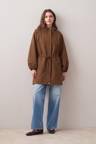 Allday B87049a0 Kadın Beli Büzgü Detaylı Trençkot CAMEL