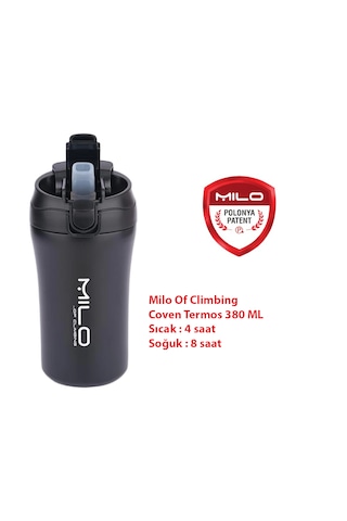 Milo Of Climbing Coven 380 Ml Pipetli Çelik Termos Siyah