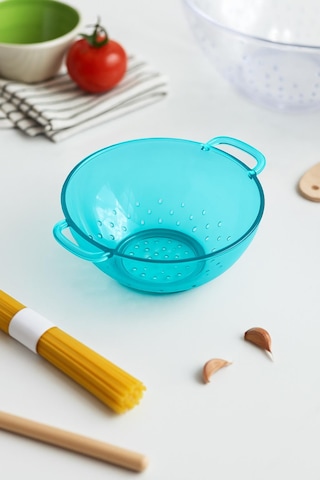 Akrilik Aquamarin Mini Pirinç Süzgeçi & Bakliyat Süzgeçi 3 Su Bardağı Ölçülü Karışık
