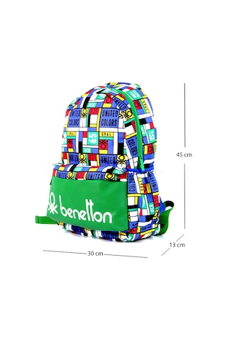 United Colors of Benetton Laptop Bölmeli Sırt Çantası 2 Bölmeli 76119 Çok Renkli