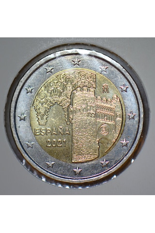 İspanya 2 Euro 2021 Hatıra-toledo Şehri. Kapamada Çilaltı.