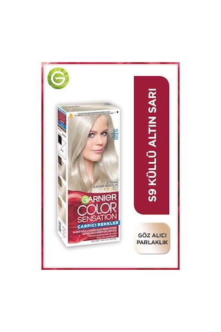 Garnier Çarpıcı Renkler S9 Küllü Altın Sarı Saç Boyası, Demikit 3600542630337-10623 Küllü Sarı