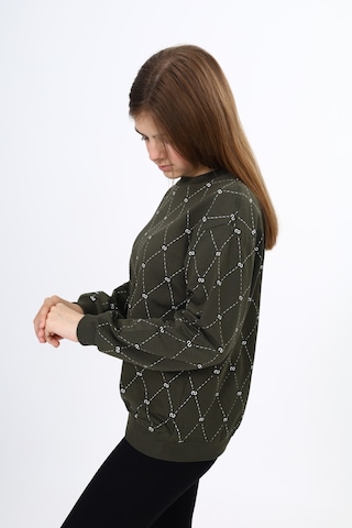 Toontoy Kız Çocuk Baskılı Sweatshirt Haki