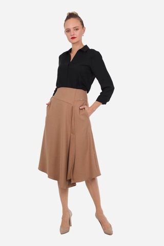 Kadın Gömlek Yaka Klasik Şık Bluz Frn1101 Siyah