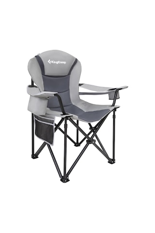Kingcamp Cedar Deluxe Ultra Bel Destekli Kamp Sandalyesi Grey Gri - Siyah