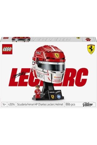 LEGO® Editions Scuderia Ferrari HP Charles Leclerc Kaskı 43014 - 14 Yaş ve Üzeri için F1® Sergileme Modeli Yapım Seti (886 Parça)