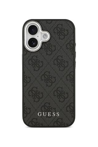 Apple Uyumlu iPhone 17 Kılıf Guess Lisanslı M-safe Özellikli 4g Klasik Yazı Logolu Kapak Siyah Siyah