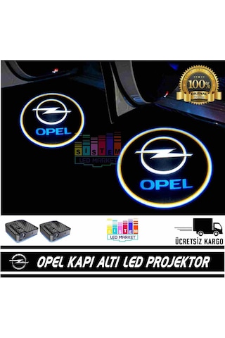 Opel Araçlar İçin Pilli Yapıştırmalı Kapı Altı Led Logo N11.10632